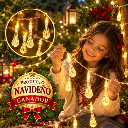 Luces LED navideñas en forma de gota