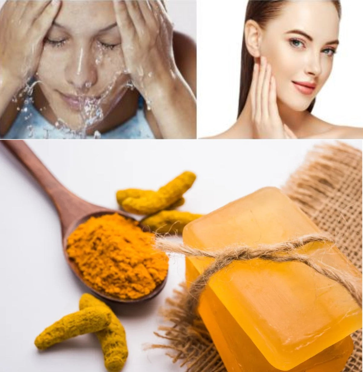 Jabón de Cúrcuma Natural -   ¡LIBERATE DE LAS MANCHAS Y EL ACNE! 🧼🍂 Paga 1 y Lleva 2😱